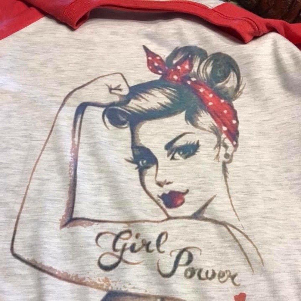 NEW!!! Rosie the Riveter Sublimation Baseball T ❤️